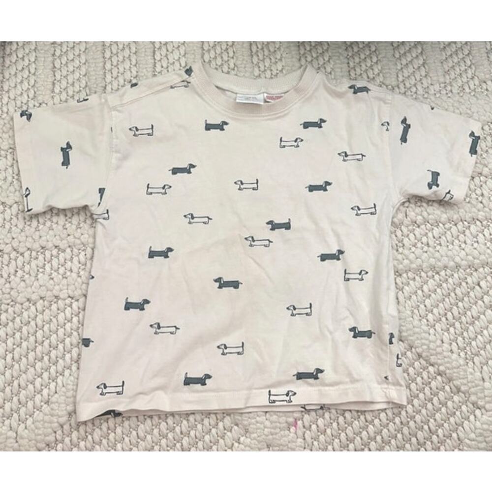 Zara Boys Dog Graphic Tee Size 3